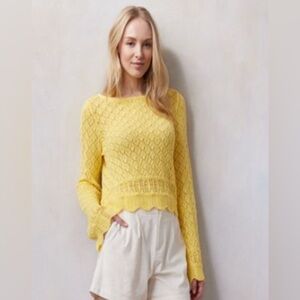 Women’s LC Lauren Conrad Bell Sleeve Pointelle Sweater